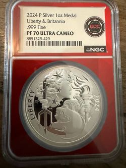 2024-P 1 oz Liberty & Britannia Silver Medal