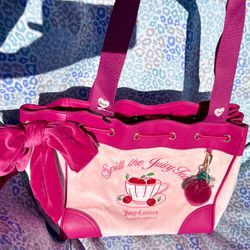 New Pink Juicy Couture Purse Daydreamer Tote Bag Handbag Spill the Juicy Tea