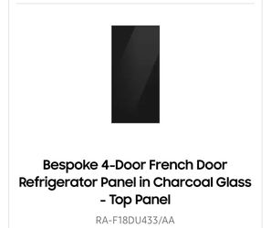 Samsung Bespoke Refrigerator Top Panel Charcoal Glass