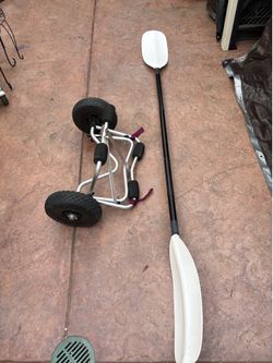 Kayak kart and paddle