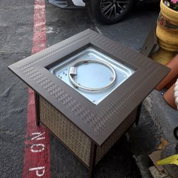 New Fire Pit The Gas Propane 28"×28"×25" Brown Color 50,000 BTU 