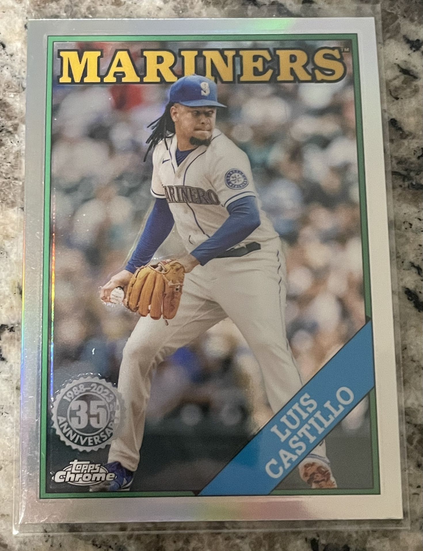 Luis Castillo 35th Anniversary Chrome 2023 Topps Card #88BC-13