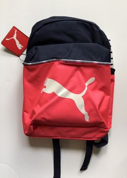 PUMA Evercat Varsity Backpack Blue/Pink/White Kids School Backpack Book Bag