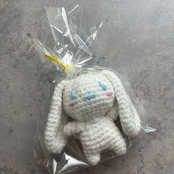 Crochet Cinnamon Roll Keychain