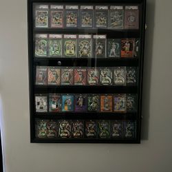 Football Card Collection With 2 Display Cases