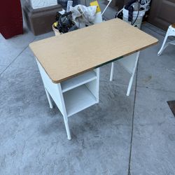 Vintage Metal And Wood School Desk And Chair 