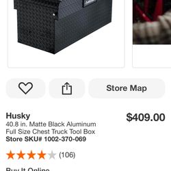 Husky 40.8 in. Matte Black Aluminum Full Size Chest Truck Tool Box