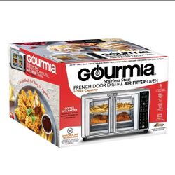 Gourmia French Door 6-Slice Digital Toaster Oven Air Fryer, 19 One-Touch Presets
