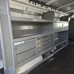 Van Utility Cabnets, Roof Storage And Ladder Rack.