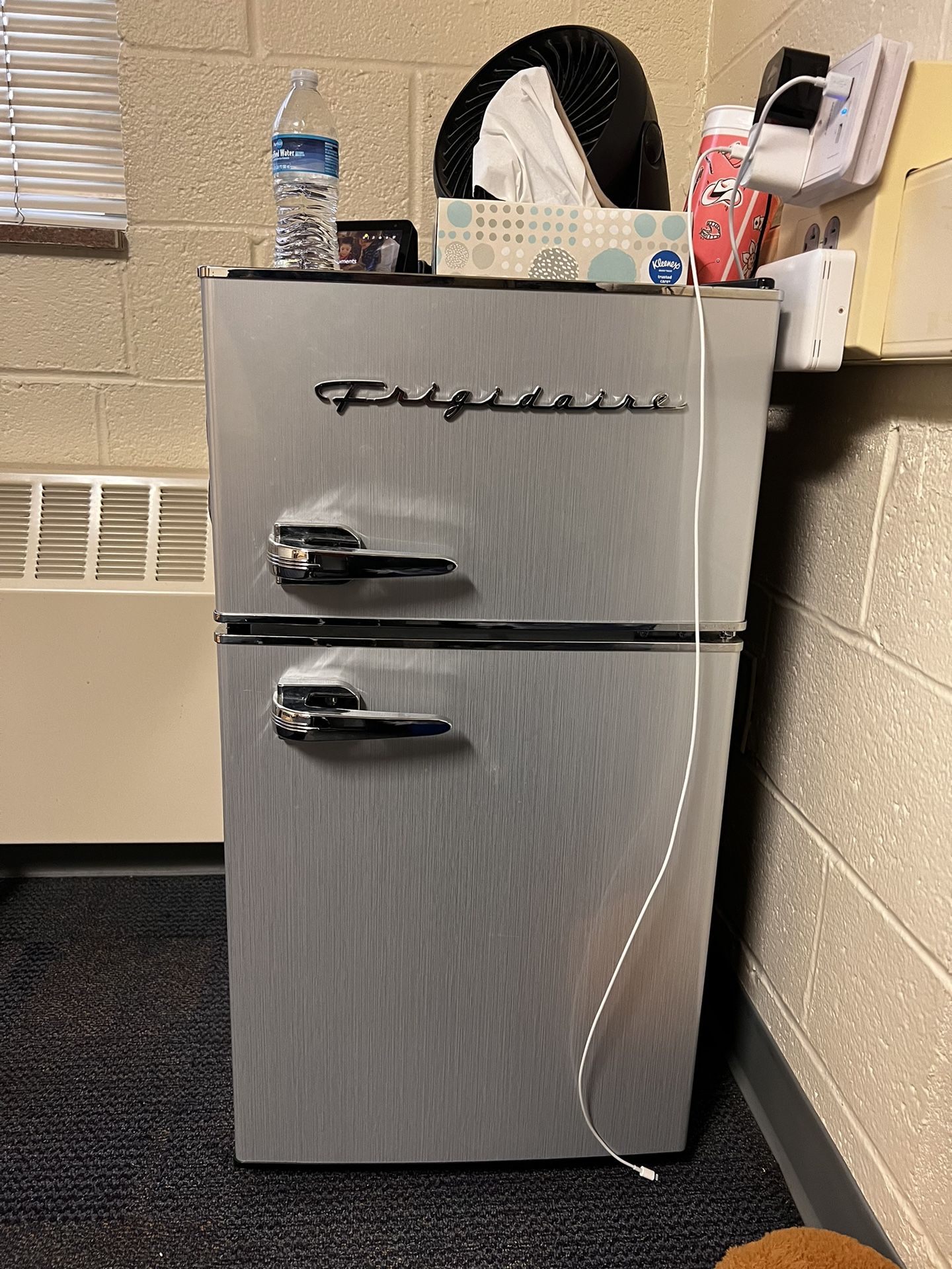 2 Door Mini Fridge w Freezer