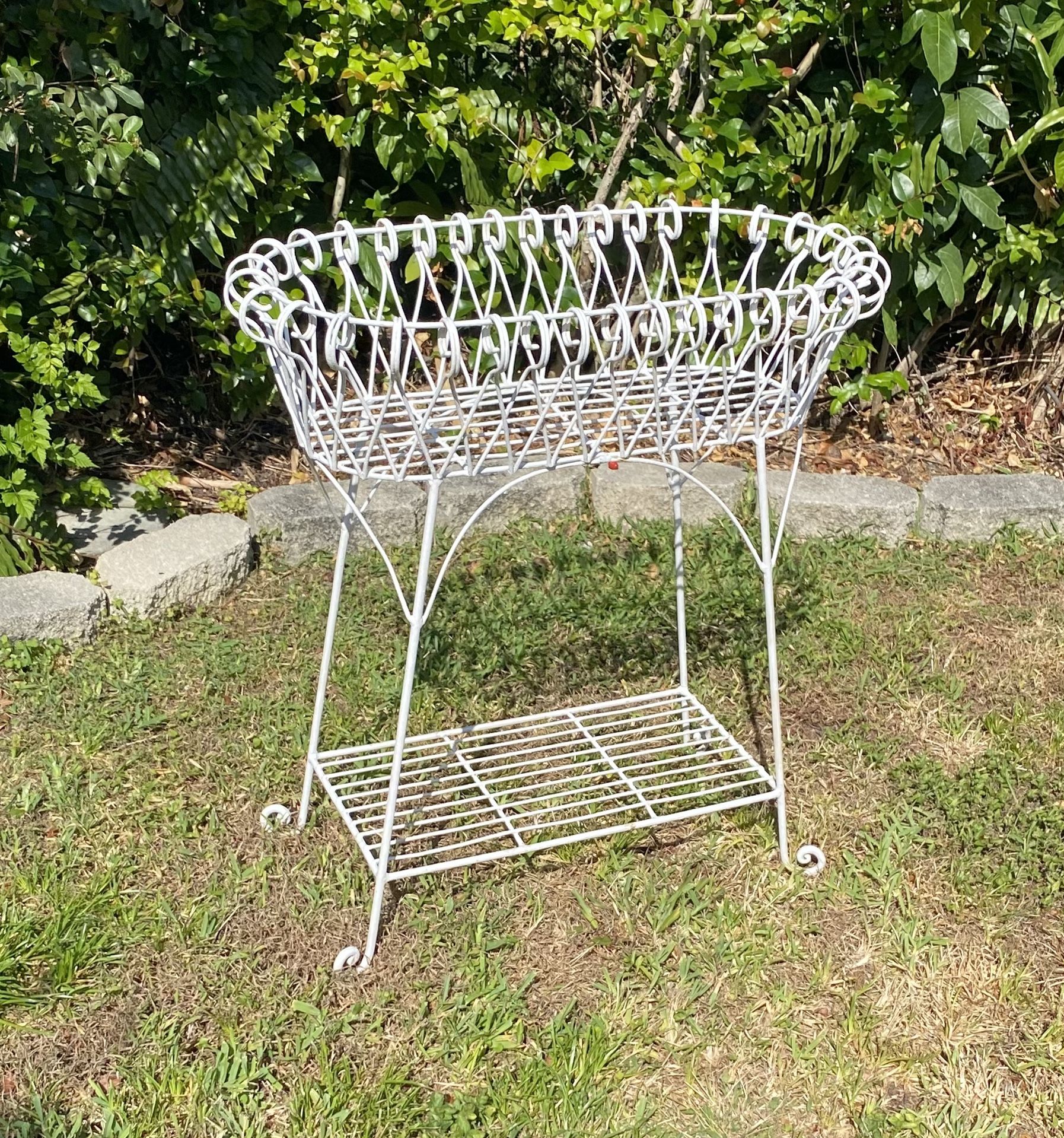 Vintage Iron Double Plant Stand