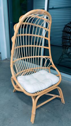 Rattan Cocoon Chair With Cushion