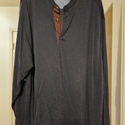 Three Big Men's Henley Pullovers 