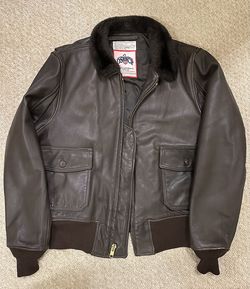Navy G-1 Genuine Leather Flight Jacket 48R