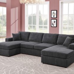 Loette 3 - Piece Corduroy Sectional