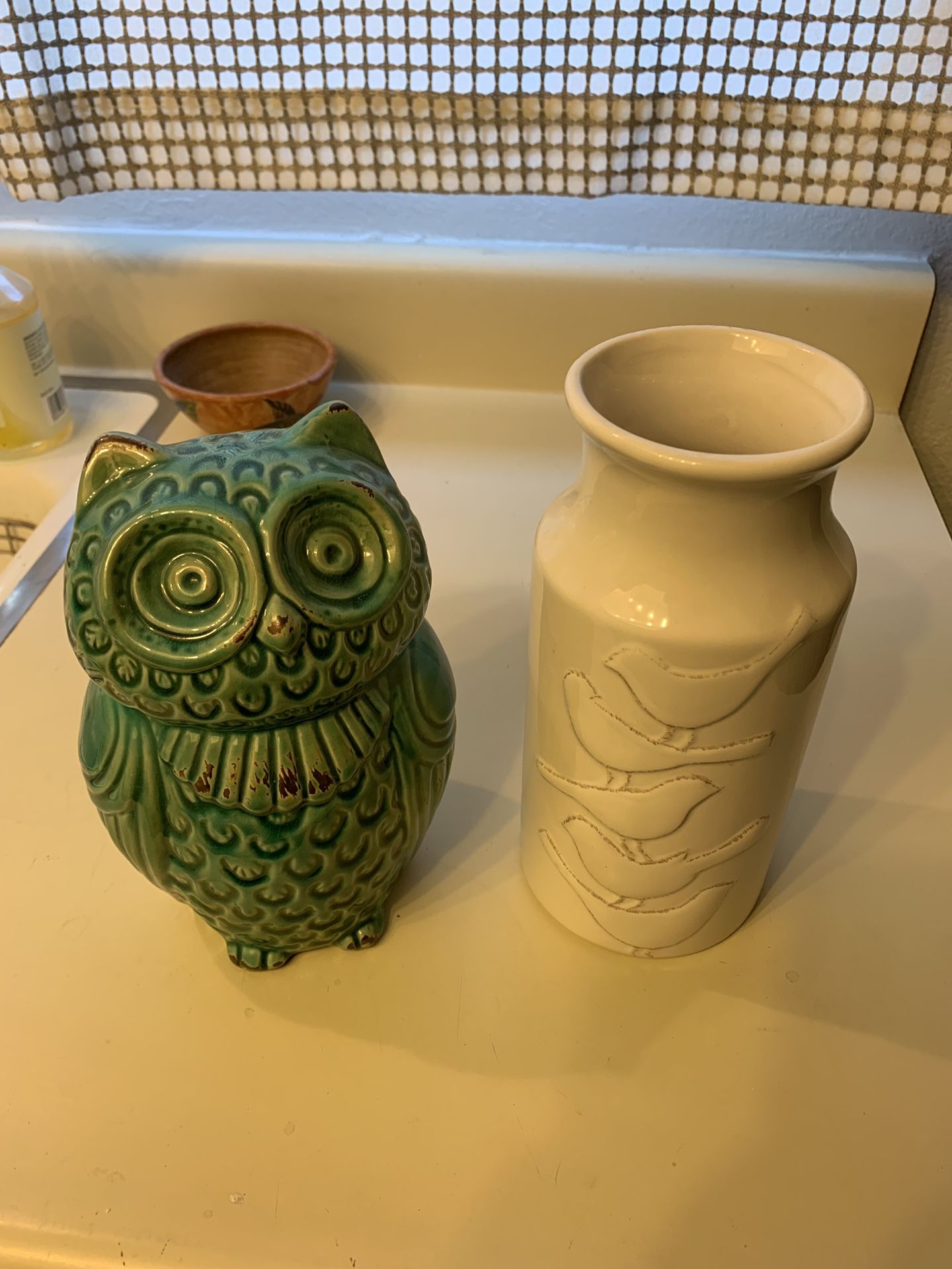 Home Decor Owl and Vase