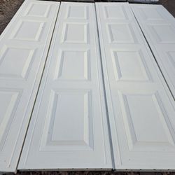 (2) Matching 8x7 Garage Doors Complete 