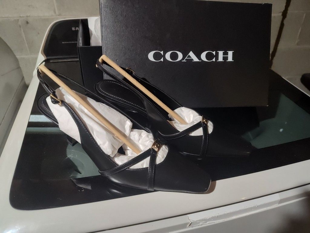 Black Coach Heels All Original Boxing 