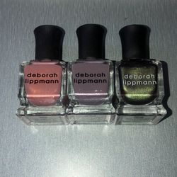 NEW - DEBORAH LIPPMAN Set Of 3 Full Size Nail Lacquer/Polish