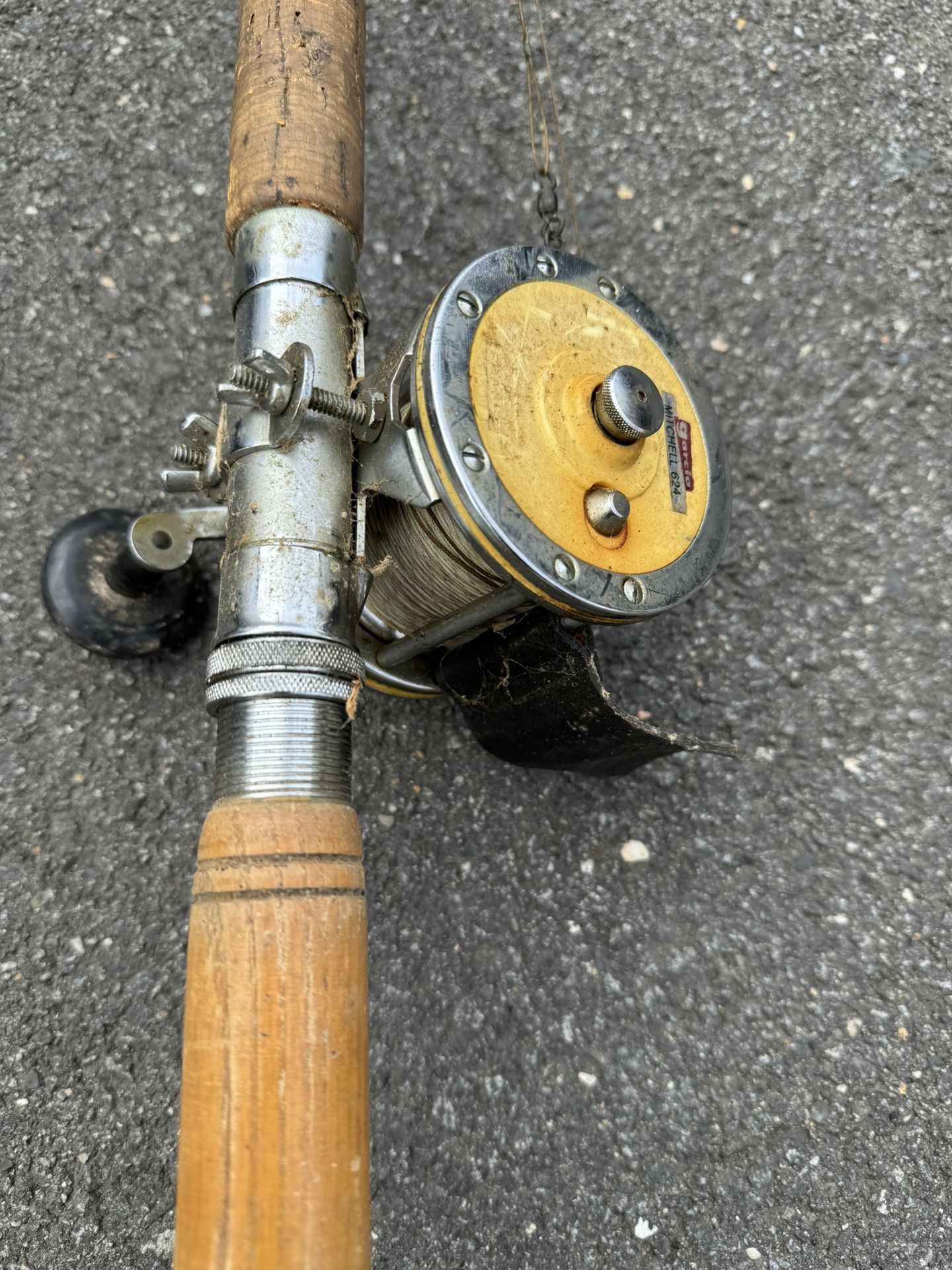 Two Vintage Garcia Mitchell 624  Saltwater Fishing Reel & Gladding South Bend Rod