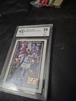 1992-93 Topps Shaquille O'Neal Rookie Card BCCG 10 Gem Mint
