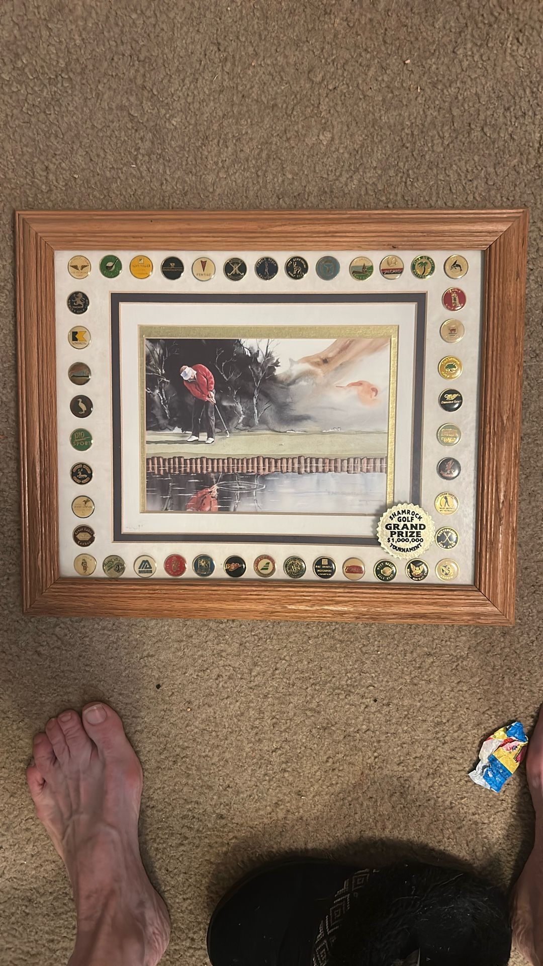 Golf Picture With 42 Ball Markers