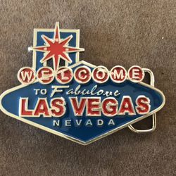 New Welcome To Las Vegas Belt Buckle 