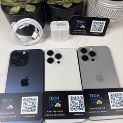 iPhone 15 Pro Max Unlocked Most Colors Available Works  Mexico!, Verizon, AT&T, CRICKET, Tmobile, Metro PCS, INTL+ 14 Day Included Warranty!