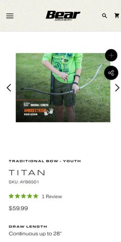 Bear Archery Youth Bow Titan