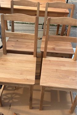 4 wood chairs new