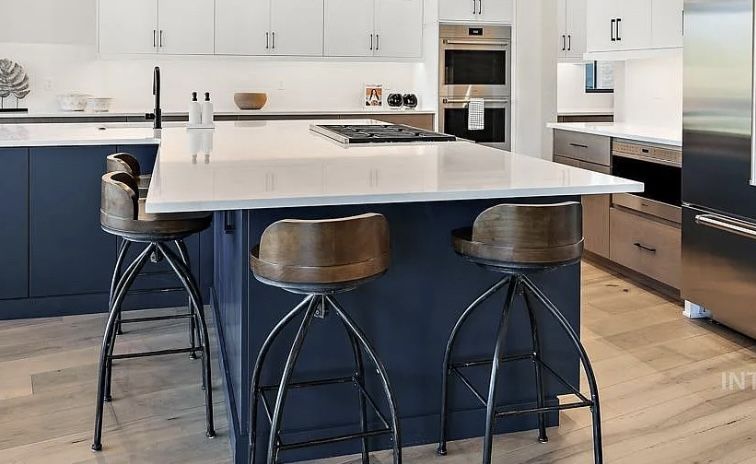 Four Wooden Iron Bar Stools