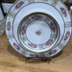 Nippon Hand Painted Two Tier Bowl