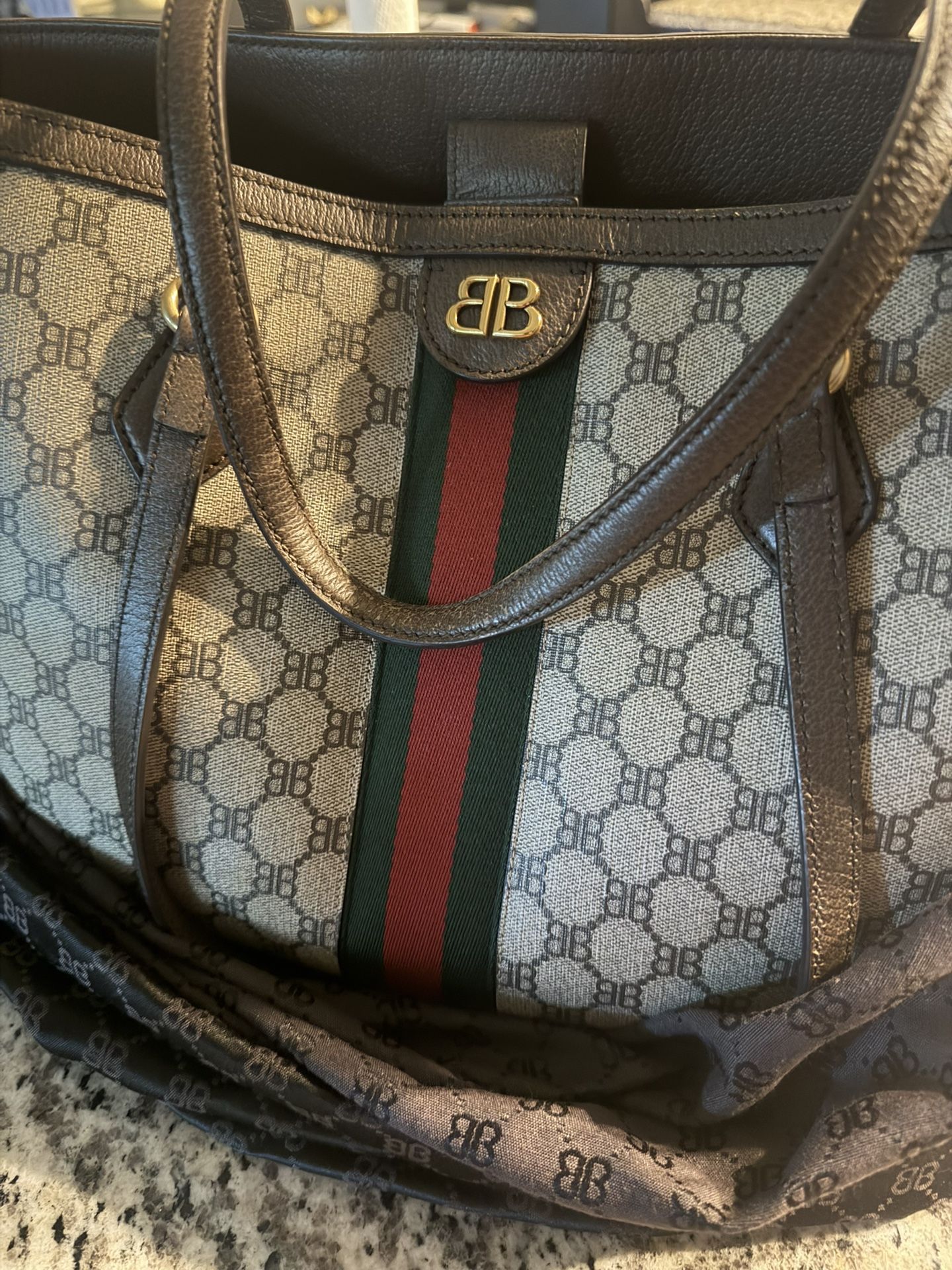 Gucci X Balenciaga BB Monogram Ophidia Medium Shopping Tote The Hacker Project