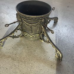 Christmas Tree Stand Cast Iron Ornate Vintage
