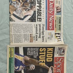 Lakers nba finals newspaper Kobe Bryant Shaquille O’Neal