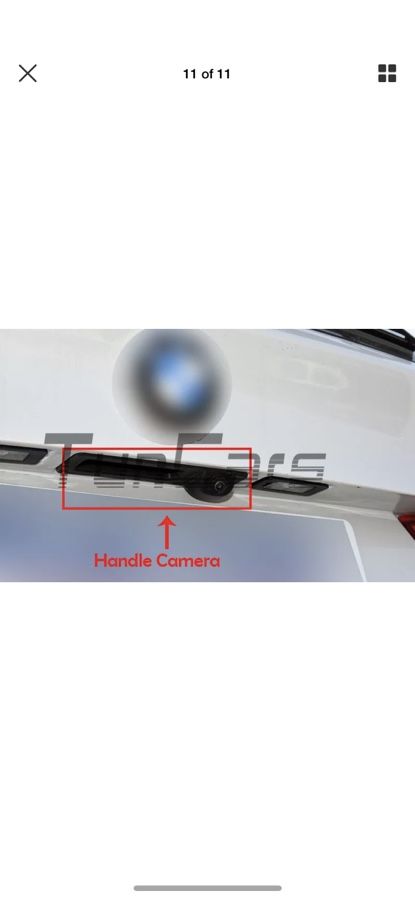 Bmw rear view camera trunk lid handle