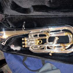 Schiller Silver Baritone Horn - Brand New