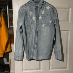 Copper Rivet LIGHT BLUE WESTERN BUTTON DOWN