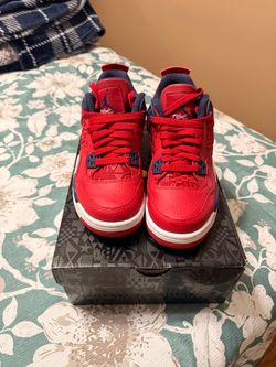 Air Jordan 4 Red Navy Sneakers