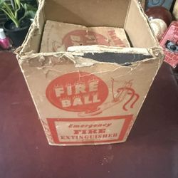 Fire Extinguisher Fire Ball Box Mid Century 