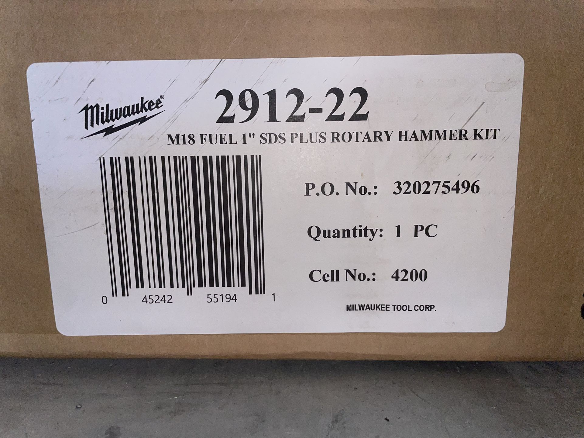 Milwaukee 2912-22 SDS+ Rotary Hammer Kit – Factory Sealed & Ready to Smash