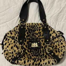 Juicy Couture Vintage Leopard Bowler Bag 