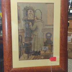 H. Stacy Marks "Setting Clock" Framed Art