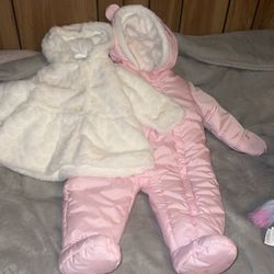 Brand New Overall And Jacket For Girls 3-9 Months Could Be A Perfect Gift 