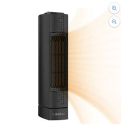 1500W Ultra Slim Desktop Ceramic Tower Space Heater, CT14107, Black, New