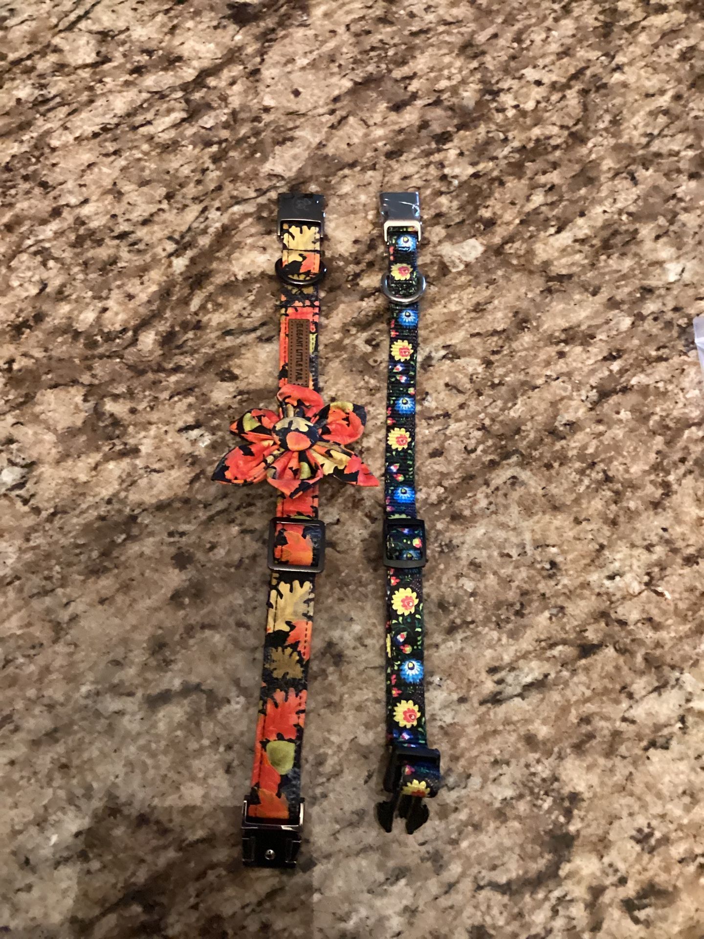 Two Dog Collars Size Small Extends Up To 17 Inches