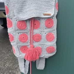 Granny Square Crochet Backpack. Unique. Cute.