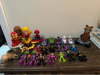 Lot of Superhero and Villains Figurines and Toys