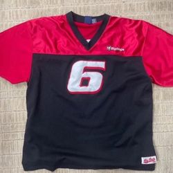 Big Dogs Mens Jersey XL Red Black Mesh Football Short Sleeve Shirt #6