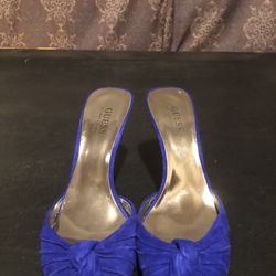 Vintage Guess By Marciano Heels Blue Suede Size 9